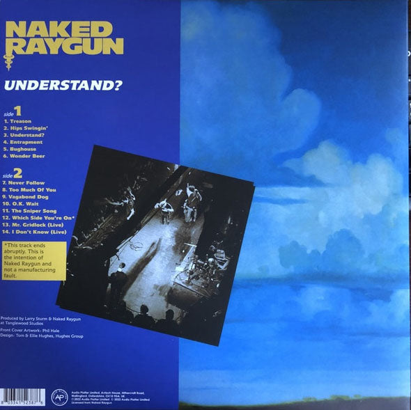 NAKED RAYGUN (ネイキッド・レイガン)  - Understand? (UK 限定再発「ブルーヴァイナル」LP/ New) '89年 4th アルバム！