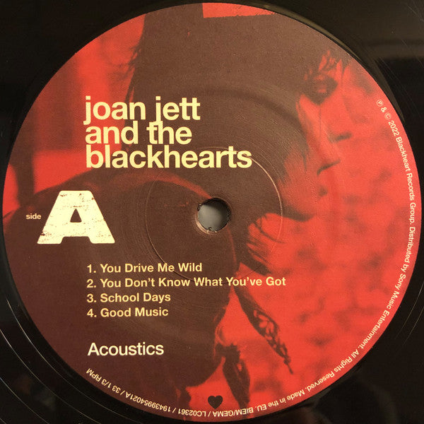 JOAN JETT & The Blackhearts (ジョーン・ジェット & ザ・ブラックハーツ) - Acoustics (EU RSD 2022 限定6,550枚プレス LP/ New)