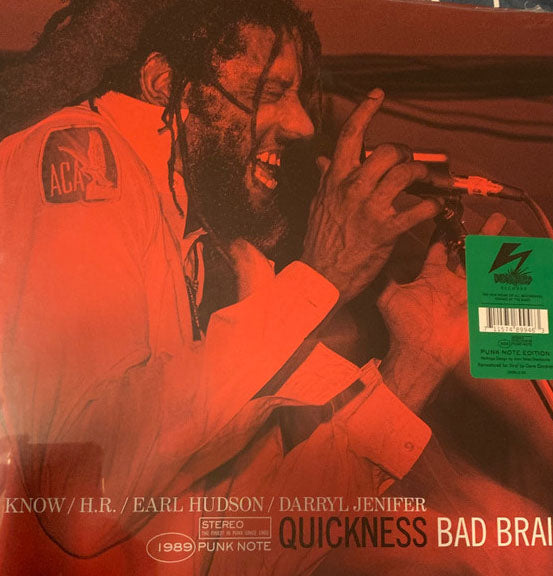 BAD BRAINS (バッド・ブレインズ) - Quickness - Punk Note Edition (US 限定再発「ブラックヴァイナル」 LP / New)