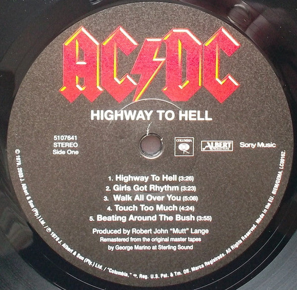 AC/DC (エーシー・ディーシー)  - Highway To Hell (EU 限定「リマスター再発」LP/ New)