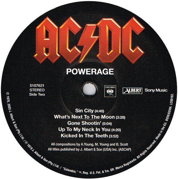 AC/DC (エーシー・ディーシー)  - Powerage (EU 限定「リマスター再発」LP/ New)