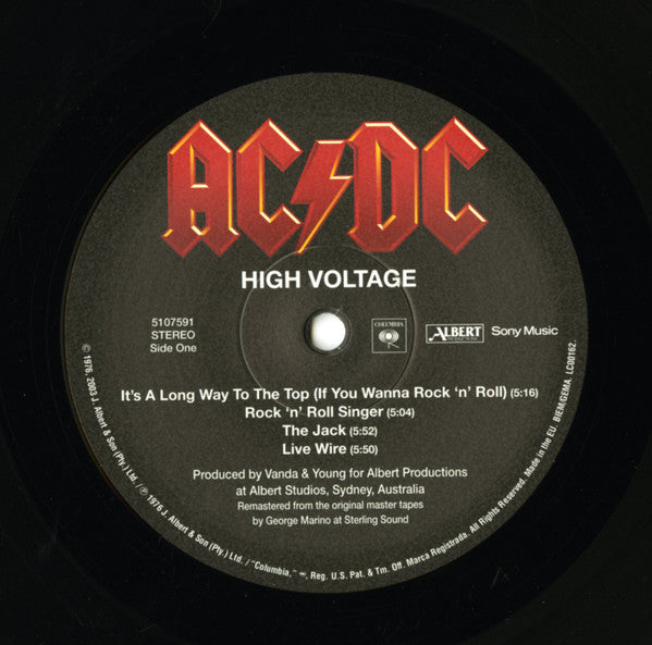 AC/DC (エーシー・ディーシー) - High Voltage (EU 限定「リマスター