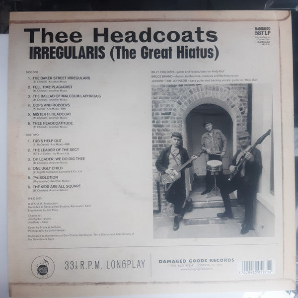 HEADCOATS (ヘッドコーツ)  - Irregularis (The Great Hiatus) (UK 限定「ブラック VINYL」 LP/New)