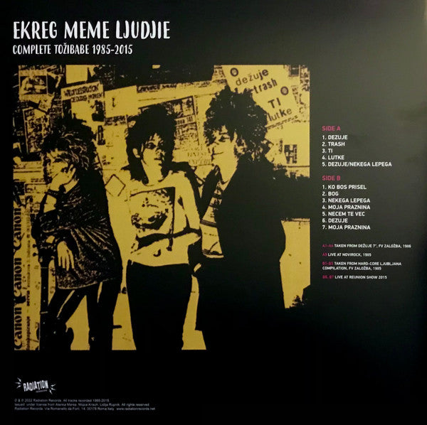 TOZIBABE (トジバブ)  - Ekreg Meme Ljudjie : Complete Tožibabe 1985-2015 (Italy 500枚限定ピンクヴァイナル LP/ New)