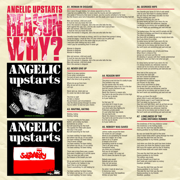 ANGELIC UPSTARTS (エンジェリック・アップスターツ)  - Reason Why? (Spain 400枚限定プレス再発 LP/ New)