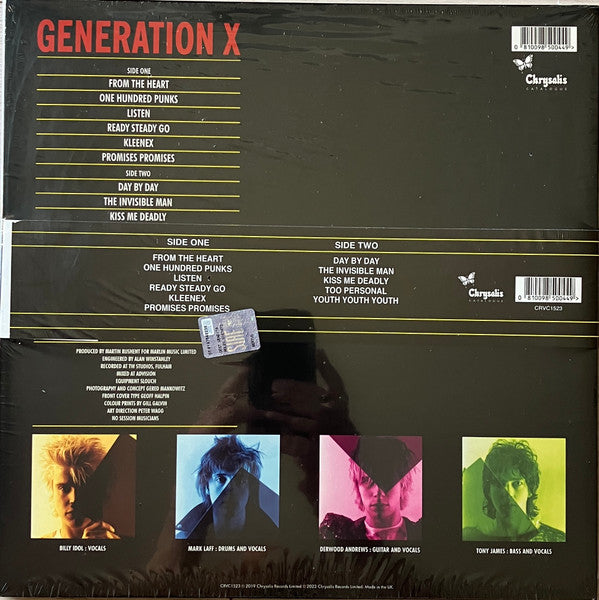 GENERATION X (ジェネレーション X)  - S.T. [1st]  (UK RSD 2023 限定再発イエローヴァイナル LP+横帯、「トップオープン」スリーブ/New)