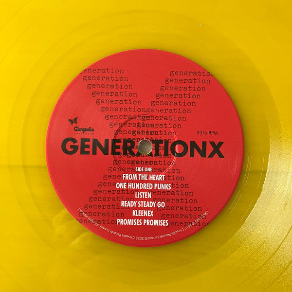 GENERATION X (ジェネレーション X)  - S.T. [1st]  (UK RSD 2023 限定再発イエローヴァイナル LP+横帯、「トップオープン」スリーブ/New)