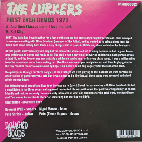 LURKERS, THE (ザ・ラーカーズ) - First Ever Demos 1977 (UK 300枚限定オレンジヴァイナル 7"/ New)