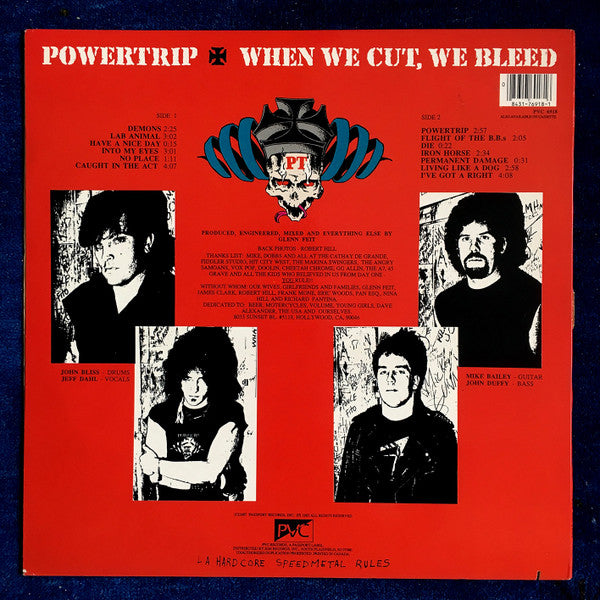 POWERTRIP (パワートリップ) - When We Cut, We Bleed (US '87 再発 LP/PVC 6918)