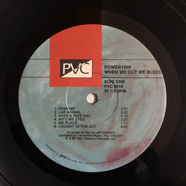 POWERTRIP (パワートリップ) - When We Cut, We Bleed (US '87 再発 LP/PVC 6918)