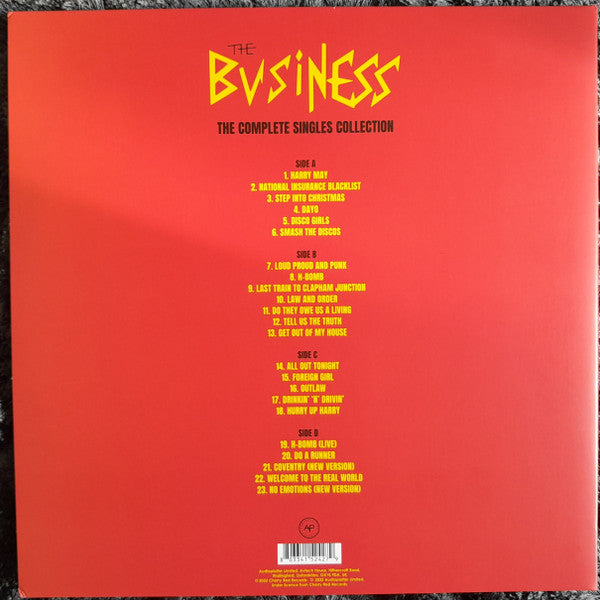 BUSINESS, THE (ザ・ビジネス)  - The Complete Singles Collection (UK 限定プレス「レッドヴァイナル」2xLP/ New)