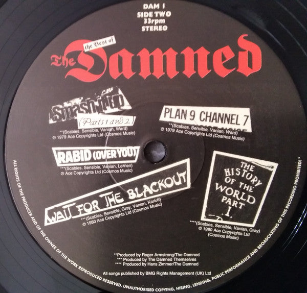 DAMNED, THE (ザ・ダムド)  - Another Great Record From The Damned: The Best Of The Damned (UK 限定プレス再発 LP/ New)