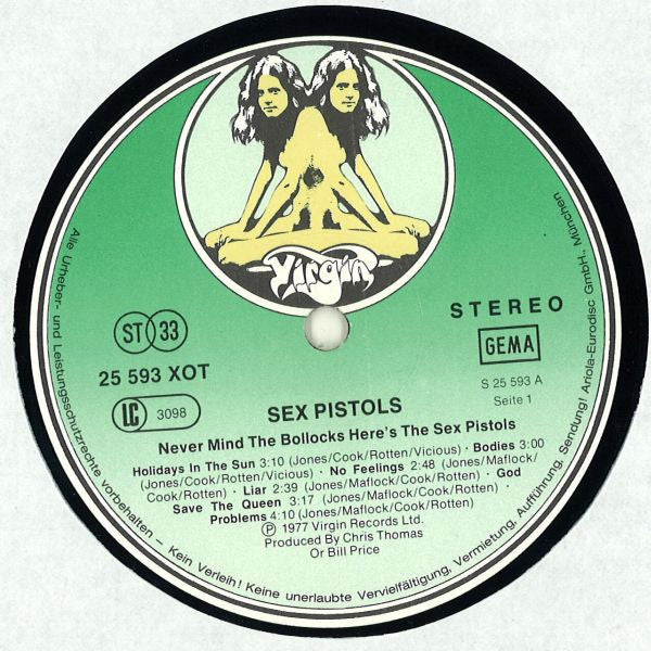 SEX PISTOLS (セックス・ピストルズ)  - Never Mind The Bollocks (EU 西ドイツ初回盤の限定リプロ再発 LP / New)