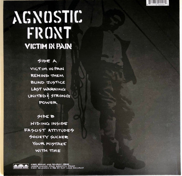 AGNOSTIC FRONT (アグノスティック・フロント)  - Victim In Pain (US 限定プレス再発 LP/ New)