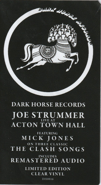 JOE STRUMMER & THE MESCALEROS (ジョー・ストラマー & ザ・メスカレロス) - Live At Acton Town  Hall (US & EU 限定再発「クリアヴァイナル」2xLP/New)