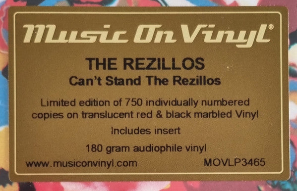 REZILLOS, THE (ザ・レジロス) - Can't Stand The Rezillos (EU 750枚限定再発「高音質赤/黒マーブルヴァイナル」 180g LP / New)