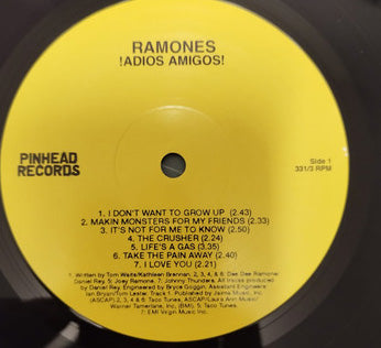 RAMONES (ラモーンズ) - ¡Adios Amigos! (EU 限定リプロ再発 LP / New)