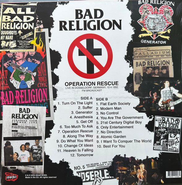 BAD RELIGION (バッド・レリジョン)  - Operation Rescue (EU 300枚限定レッドヴァイナル LP/ New)