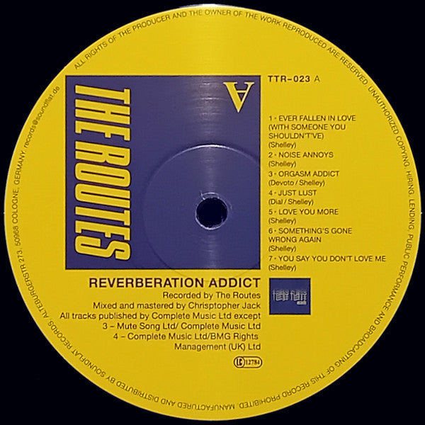 ROUTES, THE (ザ ・ルーツ)  - Reverberation Addict (German 限定プレス「国内仕様」LP /New）