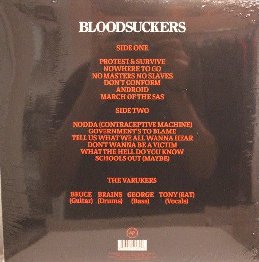 VARUKERS, THE (ザ・ヴァルカーズ) - Bloodsuckers (UK 限定再発「クリアヴァイナル」LP/ New)