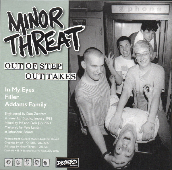 MINOR THREAT (マイナー・スレット)  - Out Of Step Outtakes (US 『Out of Step』40周年記念「初回限定クリアヴァイナル」7"/ New)