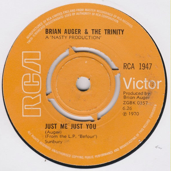 BRIAN AUGER & TRINITY (ブライアン・オーガー & トリニティ) - I Want To Take You Higher (UK オリジナル 7")