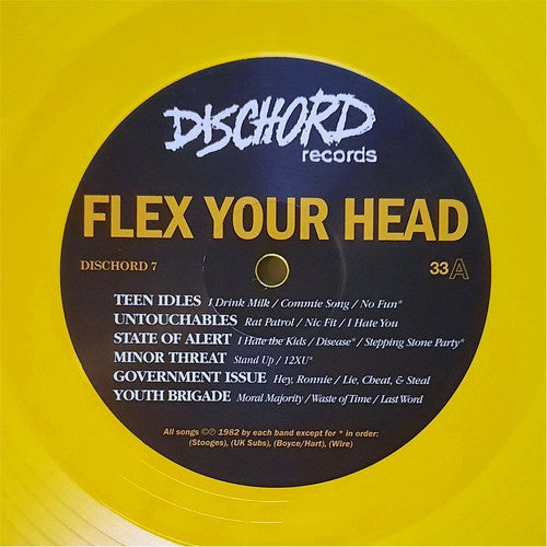 V.A. (初期D.C.ハードコア・コンピ)- Flex Your Head (US 2024年限定再発「イエローヴァイナル」LP+「黒/黄 XXX」ジャケ/ New)