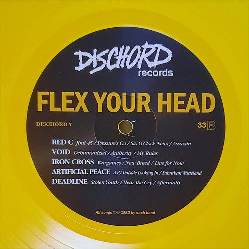 V.A. (初期D.C.ハードコア・コンピ)- Flex Your Head (US 2024年限定再発「イエローヴァイナル」LP+「黒/黄 XXX」ジャケ/ New)