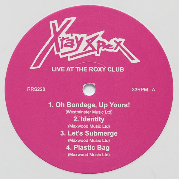 X-RAY SPEX (エックス・レイ・スペックス)  - Live At The Roxy Club (Italy 限定再発「スプラッターホワイトヴァイナル」LP/ New)