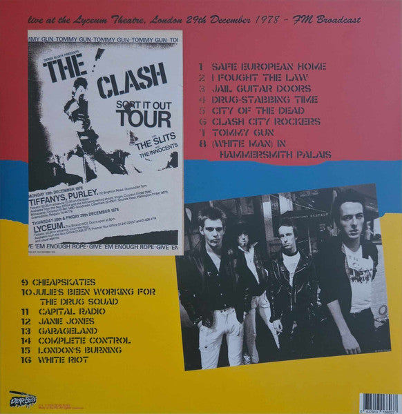 CLASH, THE (ザ・クラッシュ)  - Sort It Out: Live At The Lyceum Theatre, London 29th December  1978 (EU 300枚限定再発「カラーヴァイナル」LP/ New)