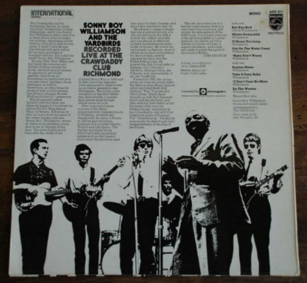YARDBIRDS (Sonny Boy Williamson & The Yardbirds) (ヤードバーズ & ソニー・ボーイ・ウイリアムソン) - S.T. (UK '71 再発「モノラル」LP+両面コーティングジャケ/Philips 6435 011)