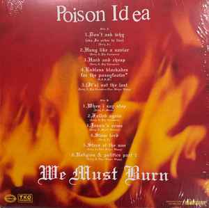 POISON IDEA (ポイズン・アイデア)  - We Must Burn (US '25正規再発「限定439枚レッドヴァイナル」LP/ New) 「ポイズン・アイデア・リマスター」シリーズ！