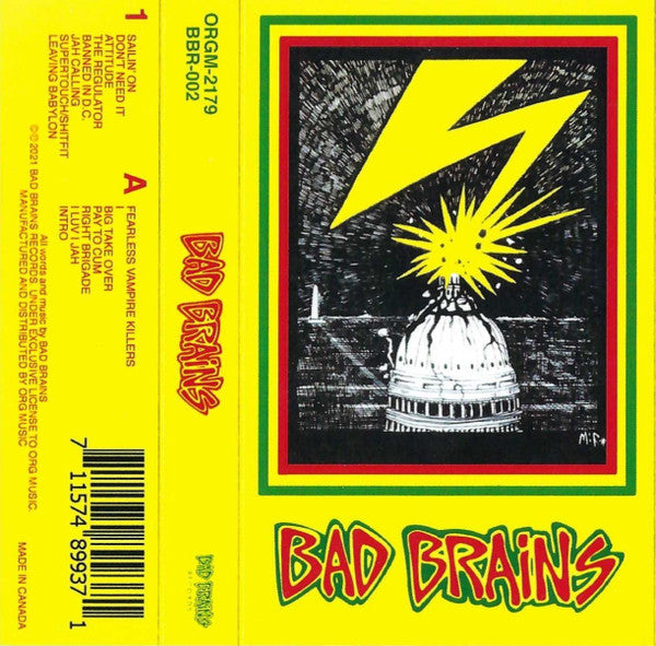 BAD BRAINS (バッド・ブレインズ) - S.T. [1st] (US 正規リマスター再発カセット/ New) もともとカセットのみリリースされたファーストアルバム！