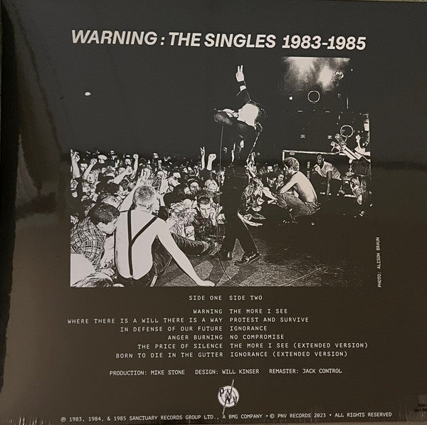 DISCHARGE (ディスチャージ)  - Warning: The Singles 1983 - 1985 (US 限定プレス LP/ New) '83〜'85年コンピレーション！