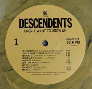 DESCENDENTS (ディセンデンツ)  - I Don't Want To Grow Up (US '25 正規再発「限定黄/黒マーブルヴァイナル」LP/ New) 「バナナピール」バージョン！