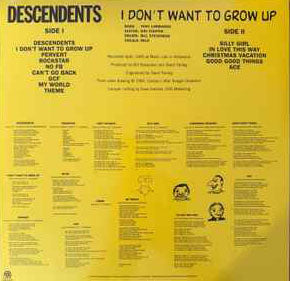 DESCENDENTS (ディセンデンツ)  - I Don't Want To Grow Up (US '25 正規再発「限定黄/黒マーブルヴァイナル」LP/ New) 「バナナピール」バージョン！