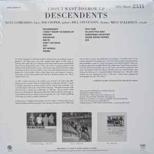 DESCENDENTS (ディセンデンツ)  - I Don't Want To Grow Up - Punk Note Edition (US '25 正規再発「限定ブラックヴァイナル」LP/ New) '85年セカンド！40周年記念リイシュー！