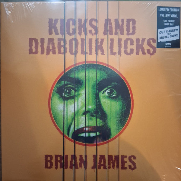 BRIAN JAMES (ブライアン・ジェイムズ)  - Kicks And Diabolik Licks (UK 初回「限定イエロー・ヴァイナル」LP/ New) 最後のアルバム !