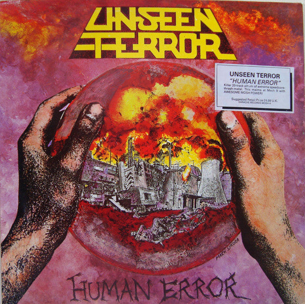 UNSEEN TERROR (アンシーン・テラー)- Human Error (UK オリジナル LP+インナー/ステッカー付ジャケ)