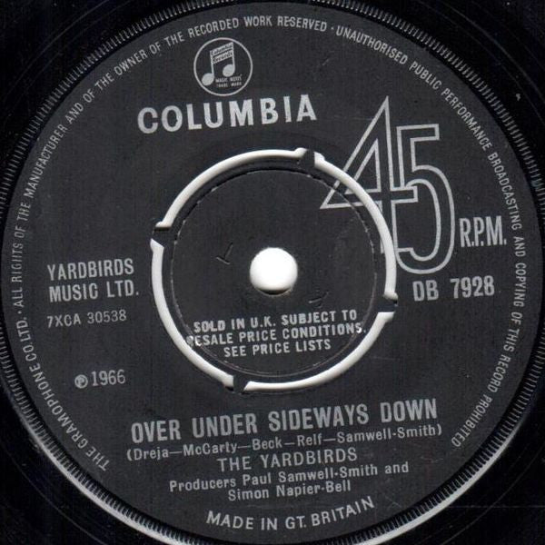 YARDBIRDS (ヤードバーズ) - Over Under Sideways Down / Jeff's Boogie (UK オリジナル 7"+カンパニースリーヴ)