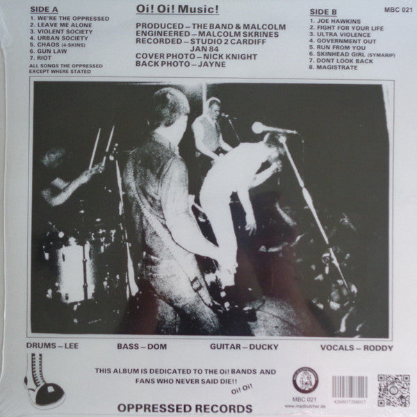 OPPRESSED, THE (ジ・オプレスド) - Oi! Oi! Music! (German 限定再発「カラーヴァイナル」LP/New)