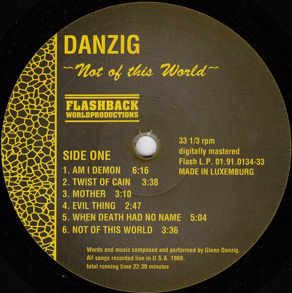 DANZIG (ダンジグ) - Not Of This World (EU 限定プレス再発 LP/ New)