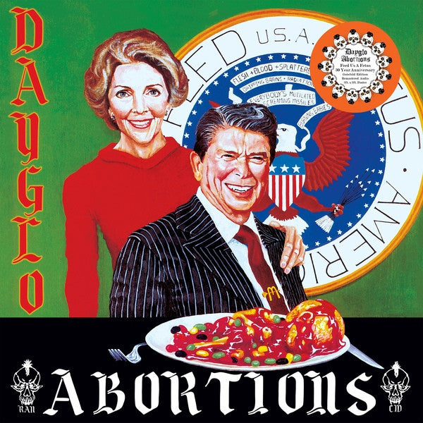 DAYGLO ABORTIONS (デイグロ・アボーションズ)  - Feed Us A Fetus (Canada 250枚限定再発「30周年記念スプラッターヴァイナル」LP/New) ポスター付き !