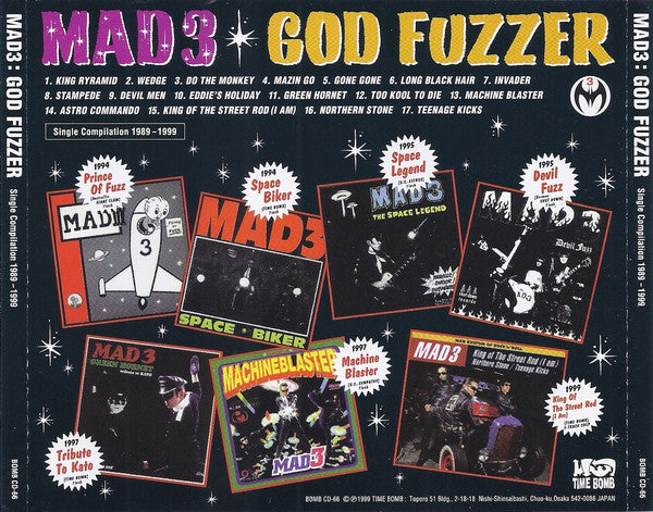 MAD 3 (マッド・スリー) - GOD FUZZER (Japan タイムボム  限定 CD/New)