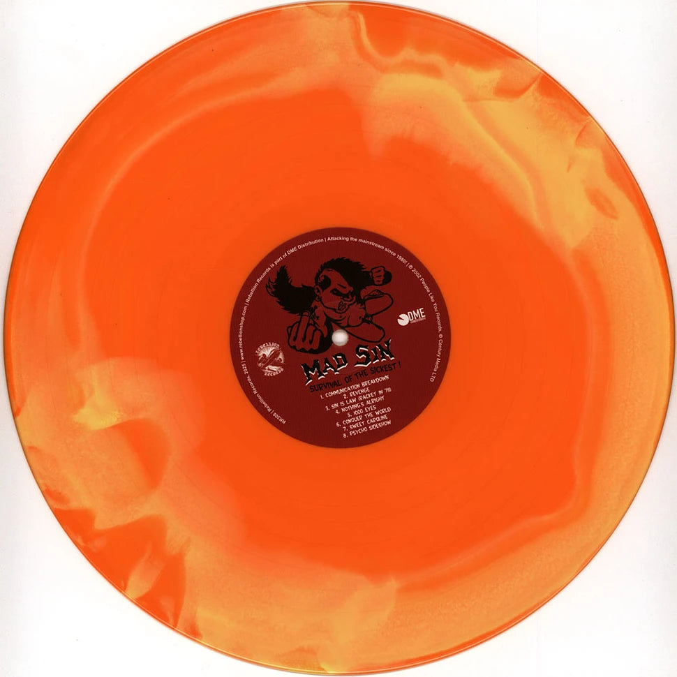MAD SIN (マッド・シン)  - Survival Of The Sickest! (Dutch 正規限定再発「オレンジ&イエローマーブルヴァイナル」 LP/NEW) '02年8thアルバム