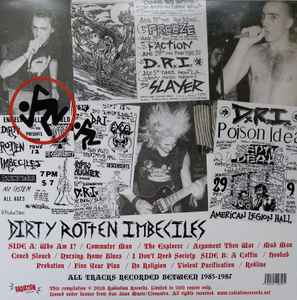 D.R.I. (Dirty Rotten Imbeciles)  - Violent Pacification And More Rotten Hits 1983-1987 (Italy 「RSD 2018」500枚限定プレス LP/ New) 全15曲、初期コンピ！