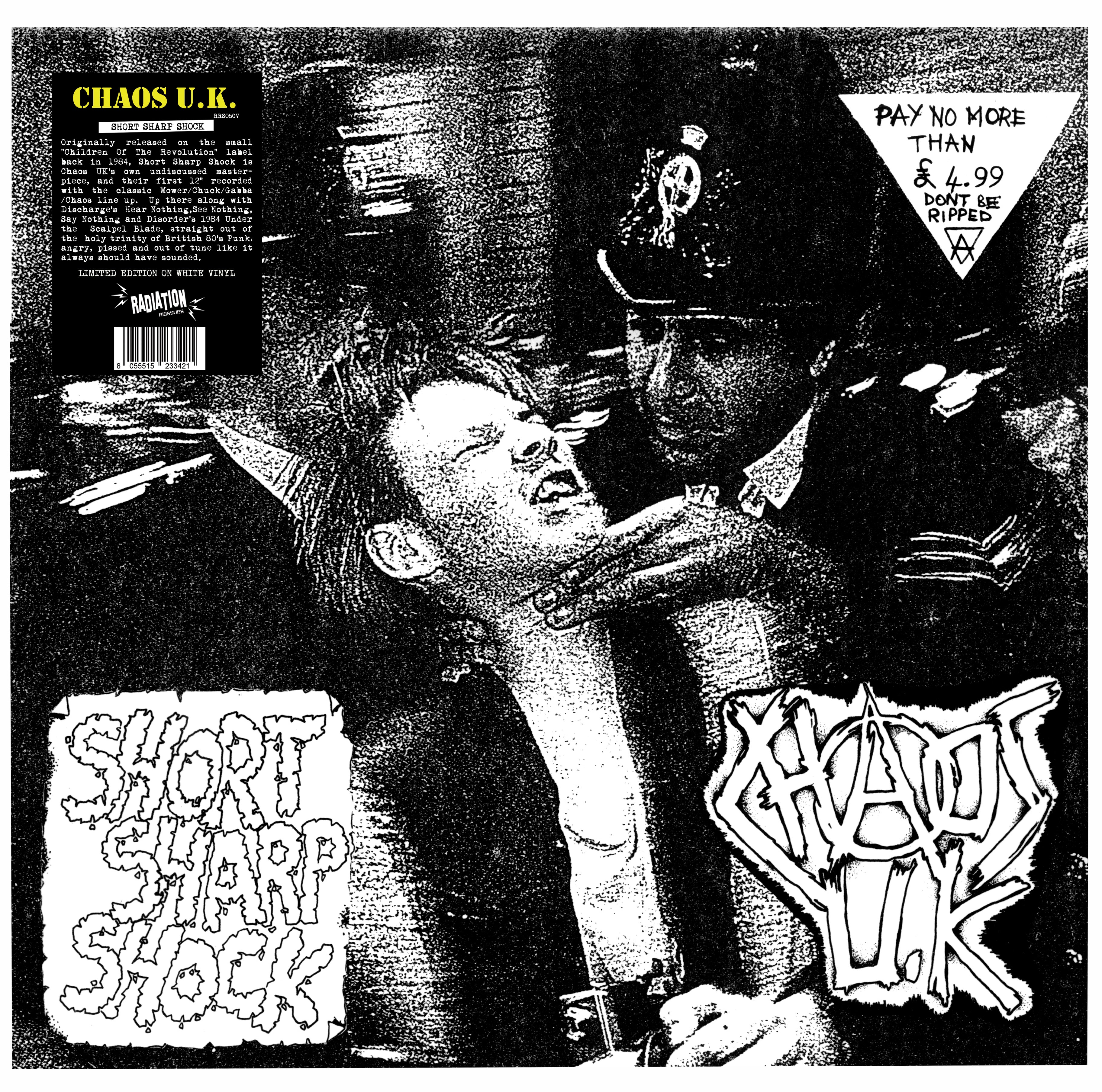 CHAOS U.K. (カオス U.K.)  - Short Sharp Shock (Italy 限定再発ホワイトヴァイナル LP/ New)