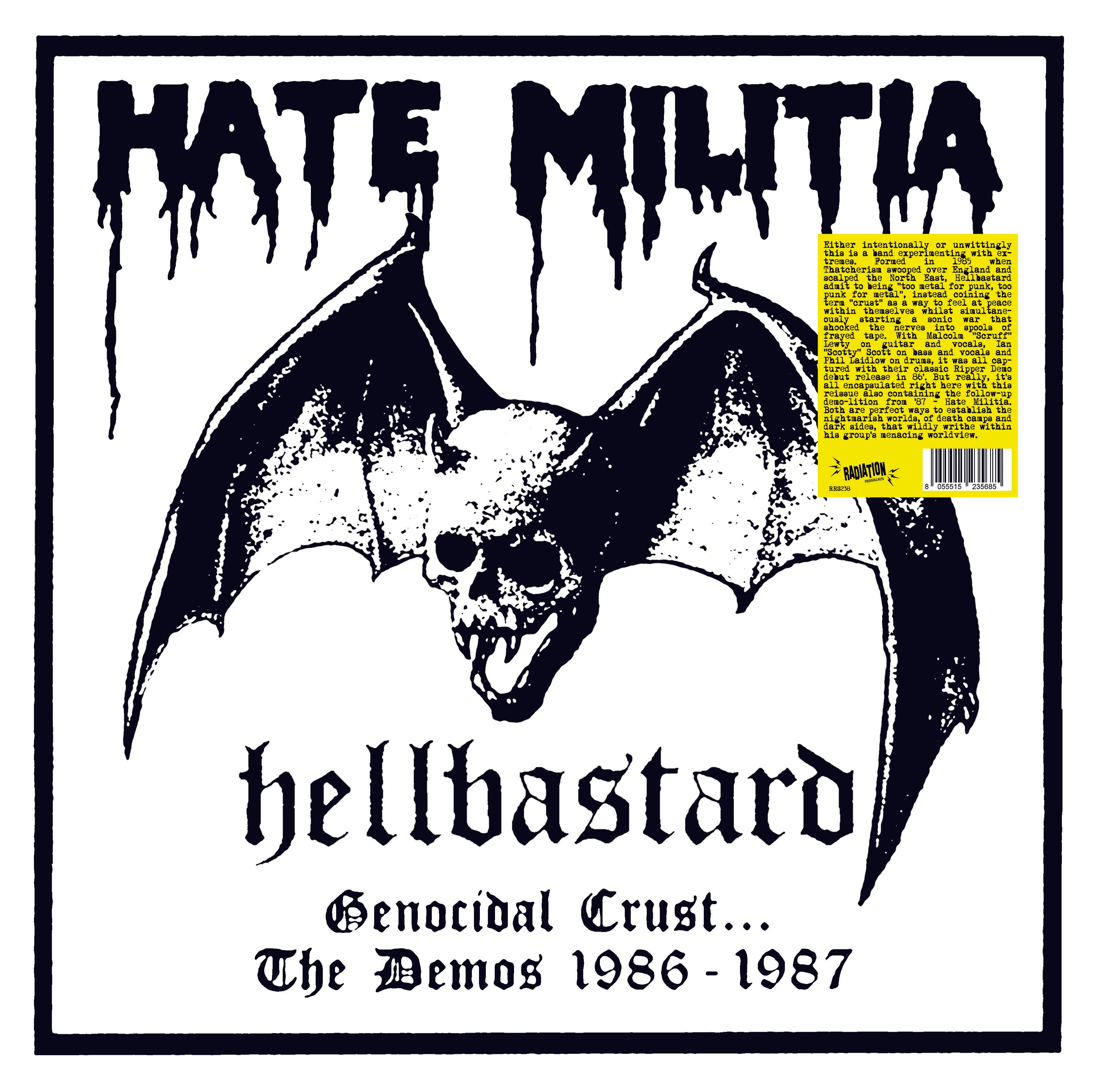 HELLBASTARD (ヘルバスタード) - Genocide Crust : The Demos 1986 - 1987 (Italy  限定再発「ホワイトヴァイナル」LPx2/ New)