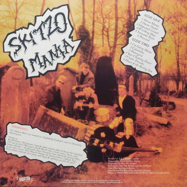 SKITZO (スキッツォ)  - Skitzo Mania (Italy 限定復刻再発「オレンジヴァイナル」 LP/NEW)