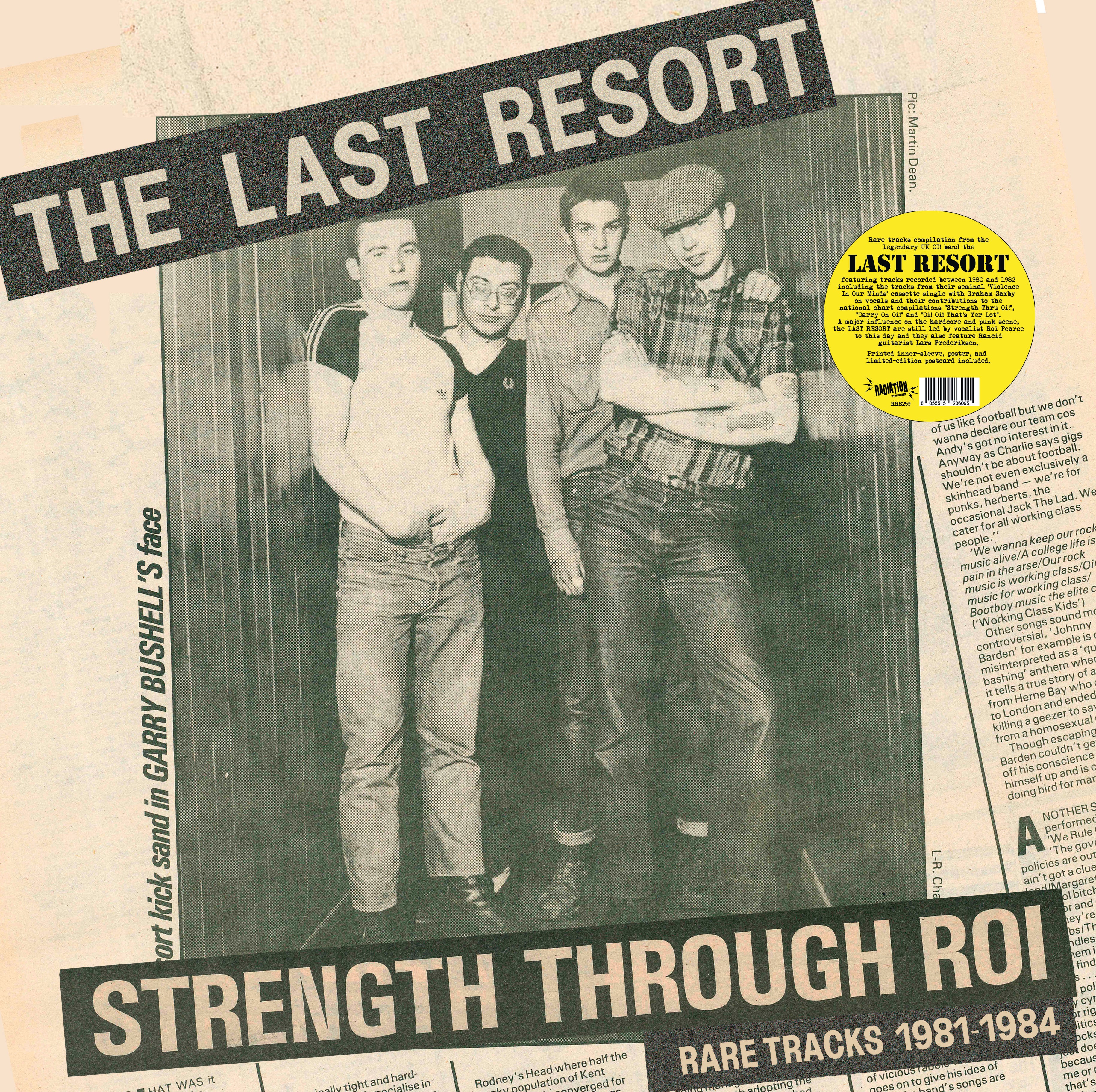 LAST RESORT, THE (ザ・ラスト・リゾート)  - Strength Through Roi: Rare Tracks 1981-1984 (Italy 限定プレス「ブラックヴァイナル」LP/ New) ポスター、ポストカード付き !